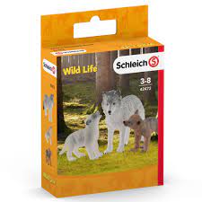 SCHLEICH 42472 MOTHER WOLF WITH PUPS
