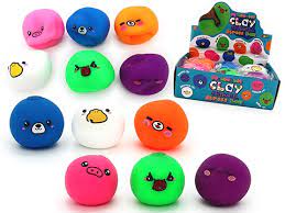 MOULDABLE SUPER CLAY ANIMALS STRESS BALL 100MM IN PURPLE