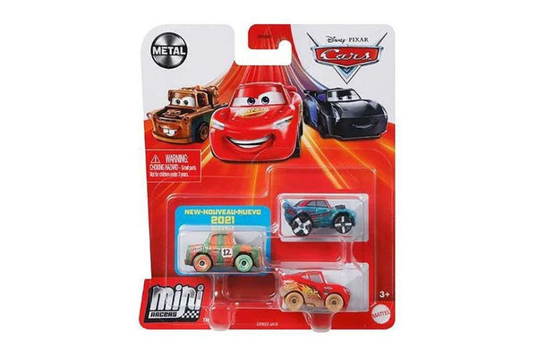 DISNEY PIXAR CARS METAL MINI RACERS 3 PACK WITH NEW RELEASE 2021 HIGH IMPACT