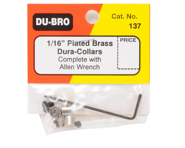 DU-BRO 137 DURA COLLARS 1/16 INCH PLATED BRASS