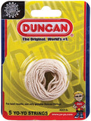 DUNCAN YOYO HIGH PERFORMANCE STRINGS WHITE 5 PACK POLYESTER/COTTON