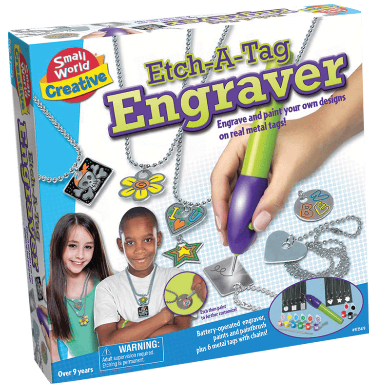 SMALL WORLD CREATIVE ETCH A TAG BATTERY OPERATED ENGRAVER