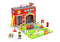TOOKY TOY WOODEN FIRE STATION BOX