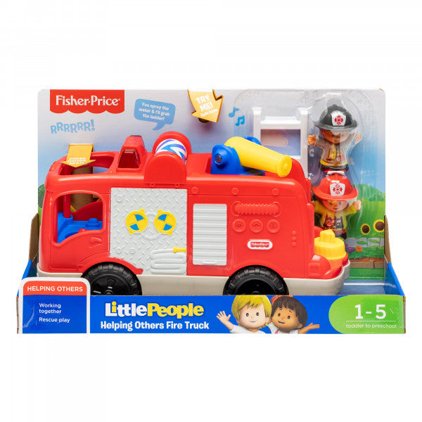 FISHER-PRICE LITTLE PEOPLE LARGE VEHICLE HELPING OTHERS FIRE TRUCK