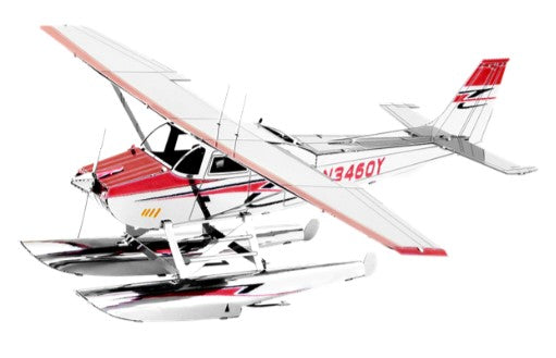 METAL EARTH MMS111 AIRCRAFT CESSNA 182 FLOATPLANE 3D METAL MODEL KIT