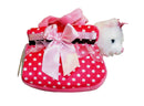 FANCY PALS PRINCESS KITTY IN PINK POLKA DOT BAG