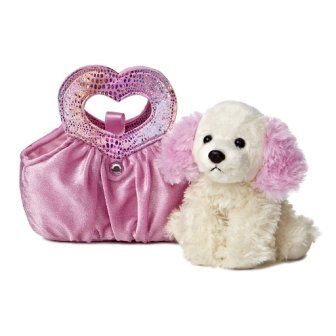 FANCY PALS SPANIEL PINK HEART BAG