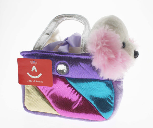 FANCY PALS COCKER SPANIEL IN RAINBOW BAG