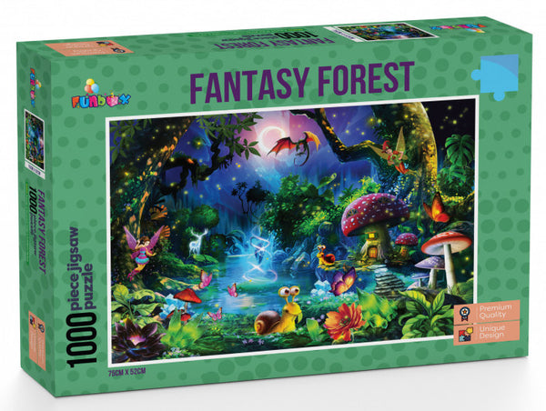 FUNBOX FANTASY FOREST 1000PC 75CM X 52CM JIGSAW PUZZLE