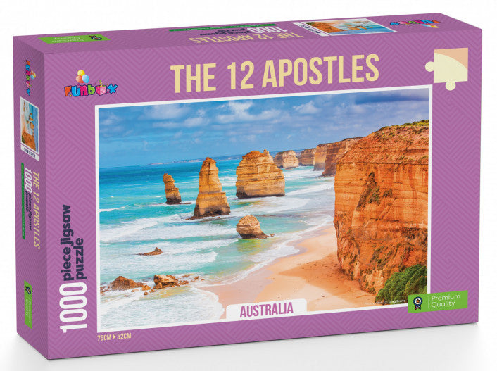 FUNBOX THE 12 APOSTLES AUSTRALIA 1000PC 75CM X 52CM JIGSAW PUZZLE