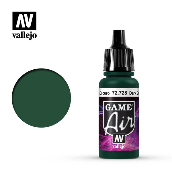 VALLEJO 72728 GAME AIR DARK GREEN ACRYLIC AIRBRUSH PAINT 17ML