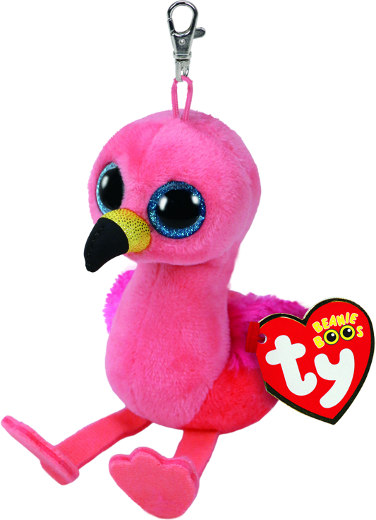 TY BEANIE BOOS GILDA FLAMINGO CLIP