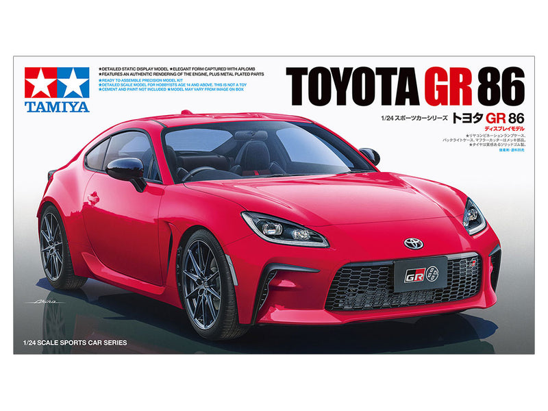 TAMIYA 24361 TOYOTA GR 86 1/24 SCALE CAR PLASTIC MODEL KIT