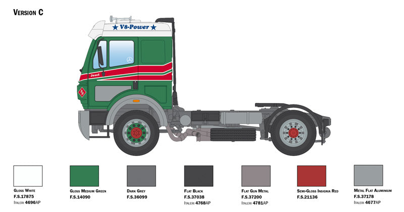 ITALERI 3956 MERCEDES-BENZ SK 1844LS V8 1/24 SCALE PLASTIC MODEL KIT