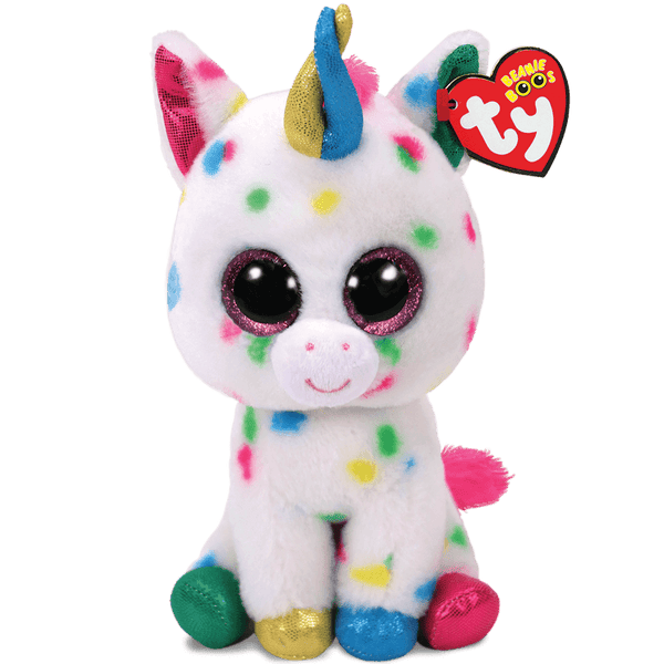 TY BEANIE BOOS HARMONIE SPECKLED UNICORN CLIP