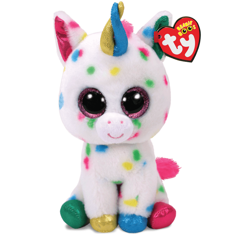 TY BEANIE BOOS HARMONIE SPECKLED UNICORN CLIP