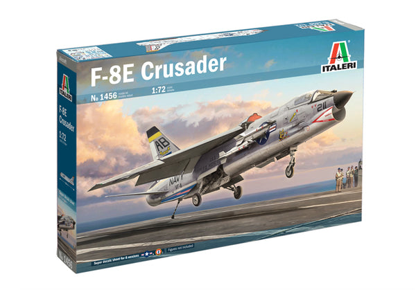 ITALERI 1456 F-8E CRUSADER 1/72 SCALE PLASTIC MODEL KIT