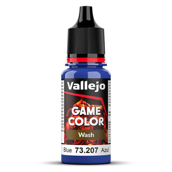 VALLEJO 73.207 GAME WASH BLUE ACRYLIC PAINT 17ML