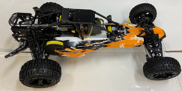 ROVAN 305BS-44 BAJA BUGGY ORANGE/ BLACK/ WHITE 30.5CC DOMINATOR PIPE RTR WITH GT3B 2.4GHZ CONTROLLER READY TO RUN GAS POWERED RC CAR  NOW WITH SYMETRICAL STEERING