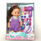 GIGO DREAM COLLECTION - 12INCH DOLL WITH  HAIR PLAY SET PURPLE