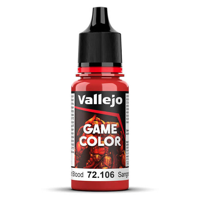 VALLEJO 72.106 GAME COLOR SCARLETT BLOOD ACRYLIC PAINT