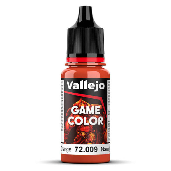 VALLEJO 72.009 GAME COLOR HOT ORANGE ACRYLIC PAINT