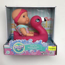 GIGO DREAM COLLECTION - BATHTIME 7 INCH BABY SPLASH FUN WITH FLAMINGO