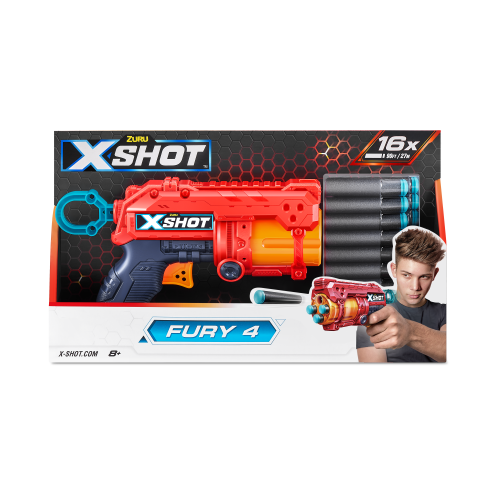 ZURU XSHOT EXCEL - FURY 4 - INCLUDES 16 DARTS