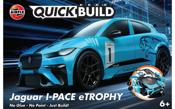 AIRFIX 6033 QUICKBUILD JAGUAR I-PACE E TROPHY PLASTIC MODEL KIT