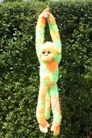 COTTON CANDY JG267 HANGING MONKEY CHESTER GREEN AND ORANGE PLUSH