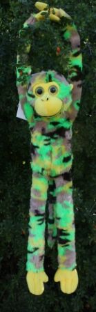 COTTON CANDY JG276 HANGING MONKEY JACKSON BROWN GREEN AND YELLOW CAMO PLUSH