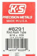 K&S 8291 ROUND ALUMINIUM TUBE 9/16 X .029 ( 14MM )