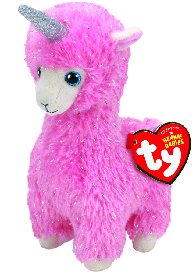 TY BEANIE BOOS LANA PINK SPARKLY ALPCA REGULAR