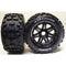 LOUISE L-T3244B BULLDOZER 1/5 SCALE BUGGY REAR TYRES PRE MOUNTED ON BLACK RIMS PAIR 24MM HEX FOR BAJA 5B