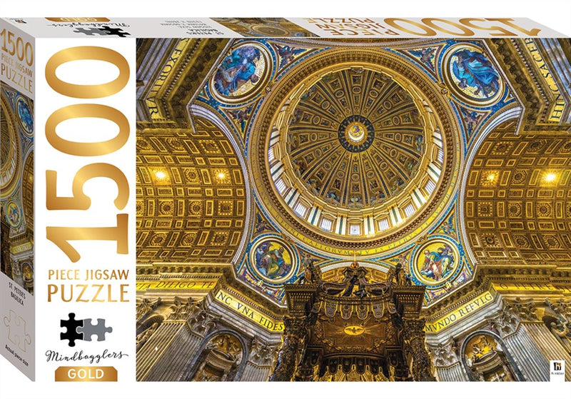 HINKLER MINDBOGGLERS GOLD SERIES 14 ST PETER'S BASILICA 1000PC JIGSAW PUZZLE