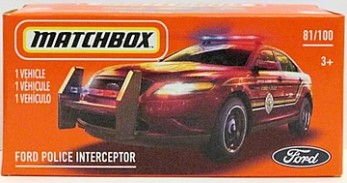 MATCHBOX GXN95 POWER GRABS HERITAGE FORD POLICE INTERCEPTOR 81 OF 100 BOXED