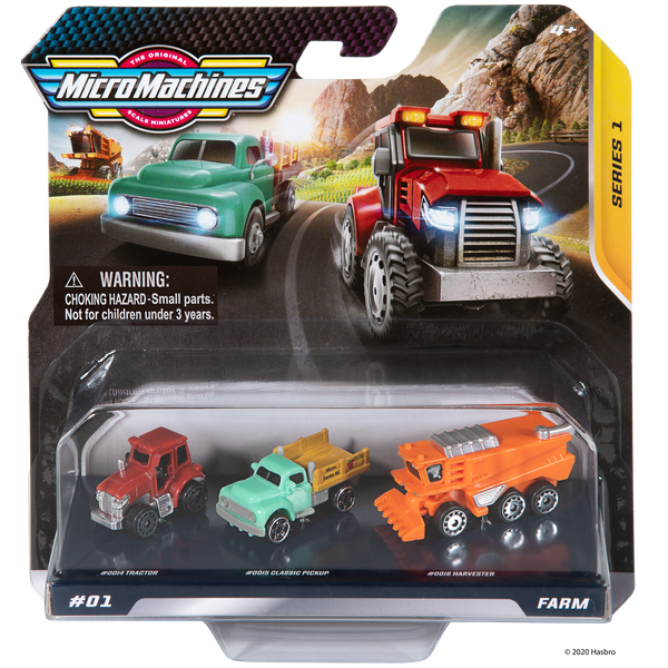 MICRO MACHINES MULTIPACK STARTER PACK 01 FARM 3PC SERIES 1