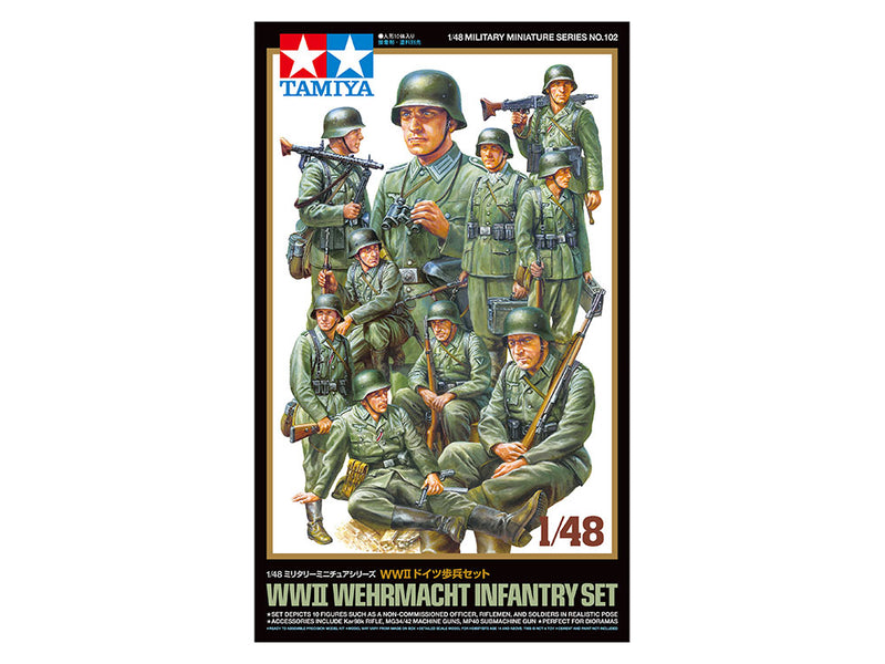 TAMIYA 32602 WWII WEHRMACHT INFANTRY SET 1/48 SCALE PLASTIC MODEL KIT