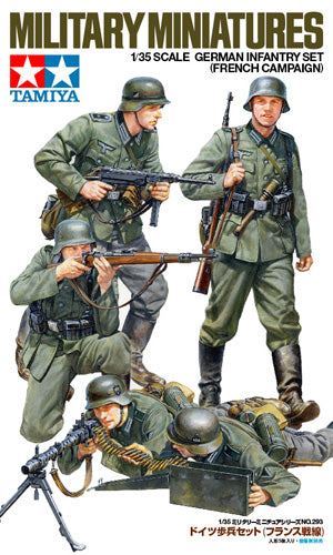 TAMIYA 35293 MILITARY MINIATURES GERMAN INFANTRY FRENCH CAMPAIGN 1/35 SCALE PLASTIC MODEL KIT