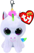 TY BEANIE BOOS PIXY WHITE UNICORN CLIP