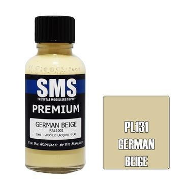 SMS PL131 GERMAN BEIGE RAL1001 PREMIUM ACRYLIC LACQUER FLAT PAINT 30ML