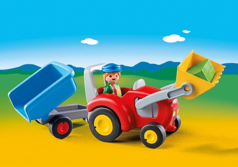 PLAYMOBIL1.2.3  6964 TRACTOR WITH TRAILER