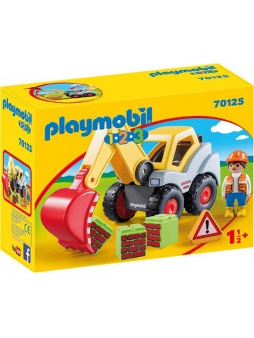 PLAYMOBIL 1.2.3 70125 SHOVEL EXCAVATOR