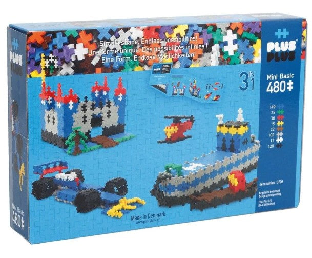 PLUS PLUS BASIC 3 IN 1 480PC CREATIVE CONSTRUCTION BLOCKS