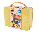 PLUS PLUS BIG METAL SUITCASE YELLOW - BASIC 70PC CREATIVE CONSTRUCTION BLOCKS