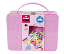 PLUS PLUS BIG METAL SUITCASE PINK - PASTEL 70PC CREATIVE CONSTRUCTION BLOCKS