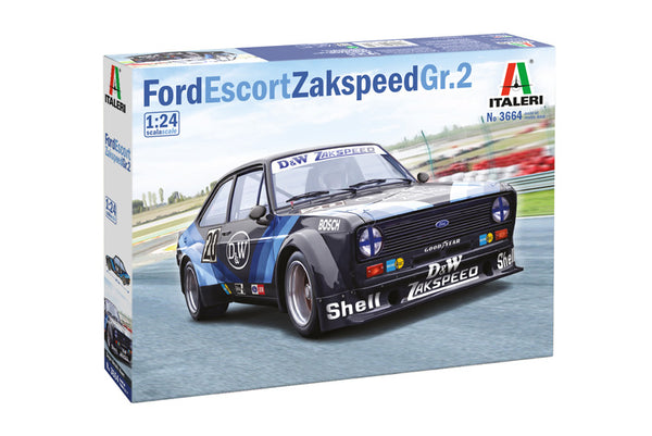 ITALERI 3664 FORD ESCORT ZAKSPEED GR. 2 1/24 SCALE PLASTIC MODEL KIT