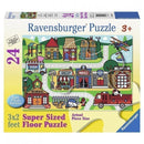 RAVENSBURGER 053988 CITY STREETS 24PC SUPER SIZED FLOOR JIGSAW PUZZLE 3X2FT