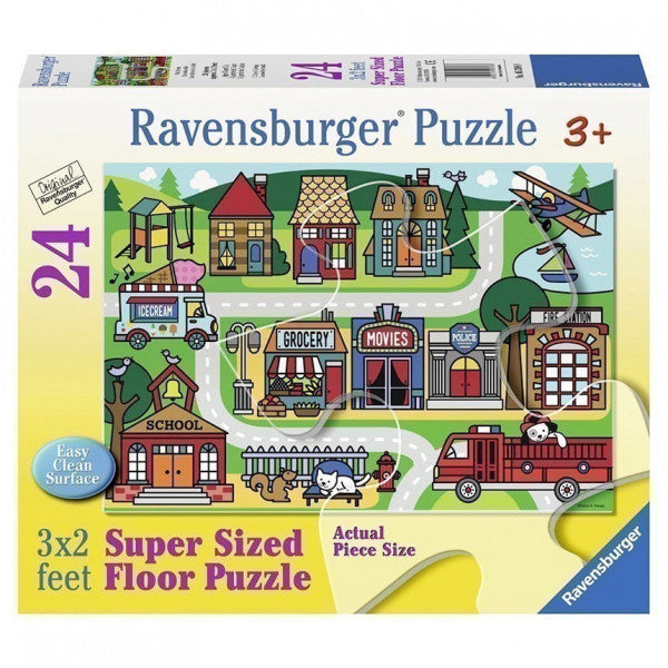 RAVENSBURGER 053988 CITY STREETS 24PC SUPER SIZED FLOOR JIGSAW PUZZLE 3X2FT