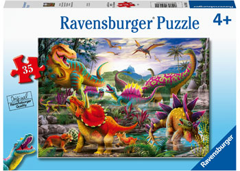 RAVENSBURGER 051601 T-REX TERROR 35PC JIGSAW PUZZLE